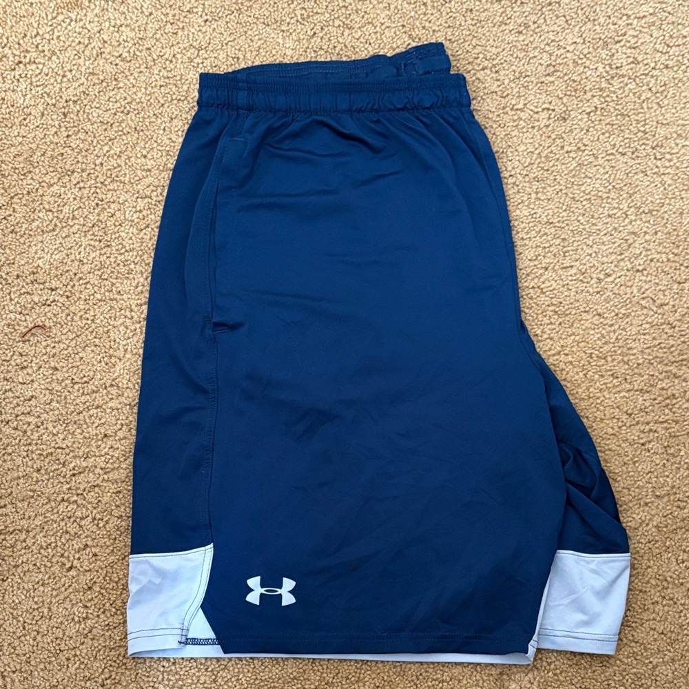 Under Armour Navy and White Sports Shorts